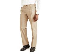 Dockers Men's Classic Fit Signature Khaki Lux Cotton Stretch Pants - Pleated D3, Timber Wolf, 36 30