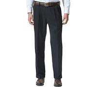 Dockers Men's Relaxed Fit Comfort Khaki Cuffed Pants-Pleated D4, Dockers Navy (Stretch), 44W x 30L