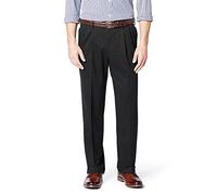 Dockers Men's Relaxed Fit Comfort Khaki Pants-Pleated, Black Metal, 38W x 34L
