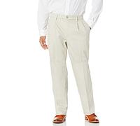 Dockers Men's Relaxed Fit Signature Khaki Lux Cotton Stretch Pants - Pleated D4, Cloud, 36W x 34L