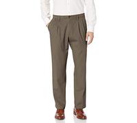 Dockers Pantalon Classique-Coupe Easy Kaki I-Tuyau plissé décontracté, Dark Pebble, 33W x 32L Homme