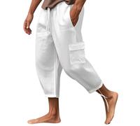 Dockers Pantalon Homme Cargo Homme Short Cargo Homme Pantalon Travail Homme Pantacourt Homme Été Pantalon Baggy Homme Pantalon Africain Homme Pantalon Militaire Homme Jean Blanc 2XL