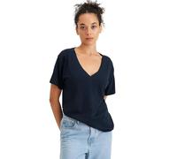 Dockers T-shirt Deep col en V manches courtes Bleu M femme