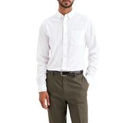 Dockers T-Shirt pour Homme Signature Stain Def Slim, Blanc Lucent, L