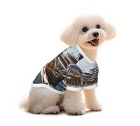 Docking at The Port of The Giant Ship Dog T-Shirt Vêtements Puppy Vest Pet and Elastic Tank Top Vêtements, Chiens Chats Pull-overs Mignon Respirant Doux Large