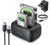 Docking Station Pour 2 Disques Dur Sata Ssd Hdd De 2,5 Et 3,5 Pouces, Usb 3.0 Station D'Accueil Disque Dur, Supporte Uasp Et Les Disques De 20To(Dd28U3)