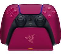 Razer Quick Charging Stand - pour Manette PS5 (Charge Rapide, Alimentation par USB, Navigation à Une Main) Rouge Cosmique