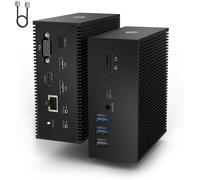 Docking Station Usb C Dual Monitor, 16 In 2 Triple Display Usb C Dock Pour Macbook Pro With 2 4K Hdmi, Vga, Usb-C 3.0, 5 Usb A, Ethernet, Sd/Tf, 100W Pd Pour Ordinateur Portable De[ORD625754]