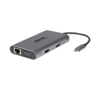 Hamlet station d'accueil HDKC-PD400V USB-C filaire USB 3.2 Gen 1 VGA HDMI Gris