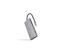 Docking Tipo-C Nanocable 10.16.4612- 3xUSB- 1xUSB Tipo-C- 2xHDMI 4K- 1xDisplayPort- 1xRJ45- 1xLector tarjetas- 1xJack 3.5- 1xUSB