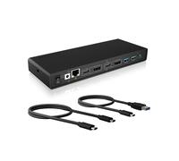 Dockingstation IcyBox USB Type-C mit 2 Videoschnittstellen retail