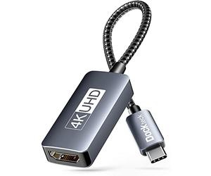 dockteck Adaptateur USB C vers HDMI (4K @ 60 Hz), Type-C vers HDMI [Compatible Thunderbolt 3], Adaptateur USB C Portable Compatible MacBook Pro, MacBook Air, iPad Pro, Pixelbook, XPS, Galaxy Plus