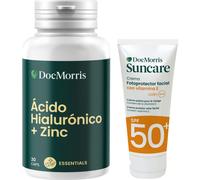 DocMorris Pack Ácido Hialurónico + Zinc 30Cáps + Crema Facial SPF50+ 50ml
