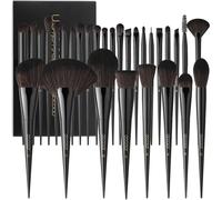 Docolor 30 Pièces Pinceaux de Maquillage Professionnels en Poils Synthétiques de Qualité Supérieure Kabuki Pour le Visage, Fard à Paupières, Kit de Pinceaux de Maquillage, Série Obsidienne Noire