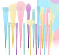 Docolor Set de 15 Pinceaux de Maquillage Professionnels - Série Obsidian Noir, Collection Polyvalente: Poudre, Fond de Teint, Contour, Correcteur, Fard à Paupières, Pli de la Paupière, Estompeur, Eyel