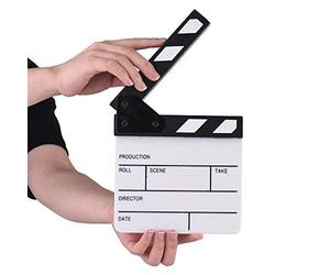 Docooler Acrylique Clignotant Effaçable ?Sec TV Film Réalisateur Réaliste Couper Scène Clapper Conseil Ardoise - Petite Taille