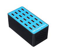 docooler Chargeur USB Station de Charge USB de Bureau 20 Ports de Charge Universel de compatibilité pour Une Utilisation en Famille et au Bureau