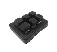 docooler Clavier programmable à 6 touches Tri-mode 2.4G/BT/filaire Clavier mécanique Clavier macro d'une seule main, Plug and Play Mini clavier opérationnel simple