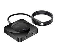 docooler Commutateur bidirectionnel USB-C Switcher USB C 2 ordinateurs Switch KVM USB C Prise en charge 8K à 60 Hz HDR 10 Gbps Transfert de données PD Charge 100 W 2 câbles USB-C inclus Connectez