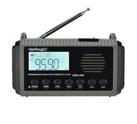 Docooler HRD-905 Radio AM FM SW WB Radio d'urgence d'extérieur avec alarme SOS, lampe de poche, lampe de lecture, manivelle solaire, charge de type C