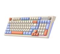 Docooler K98 Clavier sans fil 2,4 G 98 touches BT Clavier mécanique rétroéclairé Clavier rechargeable avec contrôle du volume pour ordinateur/PC