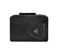 Docooler Lecteurs de cassettes portables, enregistreurs, radio FM, baladeur, lecteur de bande, microphone intégré, haut-parleurs externes, enregistrement manuel, système d'arrêt automatique,