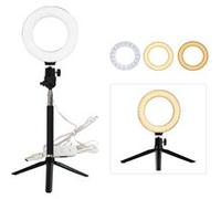 Accessoires photo Docooler Ring Light LED Vidéo Portable Luminosité Réglable 3200-6500K avec Base de Trépied Support de Lampe Extensible Support de vis 1/4 pour Youtube