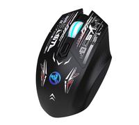 Docooler Souris sans fil double mode 2,4 G + BT5.1 Souris portable sans fil avec rétroéclairage 7 couleurs, souris d'ordinateur silencieuse, universelle pour ordinateur portable, PC, tablette