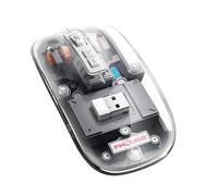 Docooler Souris transparente sans fil à trois modes de connexion transparente - Souris DPI réglable - Performance supérieure - Souris de jeu pour ordinateur portable BT