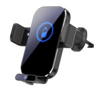 Docooler Support de téléphone portable pour voiture, chargeur sans fil, charge rapide, fentes d'aération, support de chargement de voiture, support de charge antidérapant et absorbant les chocs