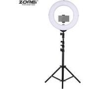 Sac, housse, étui photo - vidéo ZoMei Docooler 14 Inch 2700-5500K Bi-color Lampe Vidéo à Anneau Dimmable LED Lumière de Remplissage CRI 90+ avec Tête de Boule Support de Téléphone Sac de