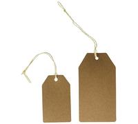 docrafts Étiquettes en Papier cartonné et Corde Papermania Bare Basics 14.6 x 10 x 1.9 cm Marron