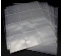 docsmagic.de 100 12-Pocket Pages - Sticker - Square Cards - 11-Hole - Feuilles