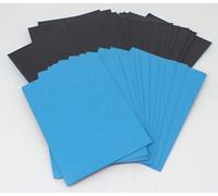 docsmagic.de 100 Premium Bi-Color Card Sleeves Mat Light Blue/Black Standard Size 66 x 91 Pochettes Bleu Clair Noir