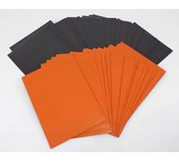 docsmagic.de 100 Premium Bi-Color Card Sleeves Mat Orange/Black Standard Size 66 x 91 Pochettes Noir
