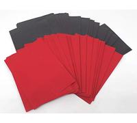 docsmagic.de 100 Premium Bi-Color Card Sleeves Mat Red/Black Standard Size 66 x 91 Pochettes Rouge Noir