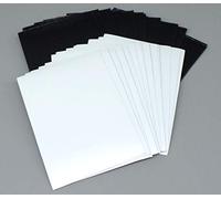 docsmagic.de 100 Premium Bi-Color Card Sleeves Mat White/Black Standard Size 66 x 91 Pochettes Blanc Noir