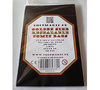 docsmagic.de 100 Resealable Golden Size Comic Book Bags 7-5/8"x 10-1/2"+ 1-1/2"Flap- 2 Mil - Pochettes Comics Refermables