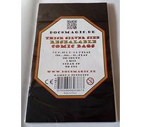 docsmagic.de 100 Resealable Thick Silver Size Comic Book Bags 7-1/4"+10-1/2"+1-1/2"Flap- 2 Mil - Pochettes Comics Refermables