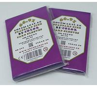 docsmagic.de 200 Premium Bi-Color Card Sleeves Mat Purple/Black Standard Size 66 x 91 Pochettes Pourpre Noir