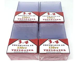 docsmagic.de 4 x 10 Toploader Extra Thick 130pt - 3" x 4" - Standard Size - 70 x 96