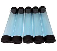 docsmagic.de 5 x Playmat Tube Big Transparent Blue - 7 x 36 cm - Poster Artwork Tapis de Jeu Rouleau de Transport Bleu