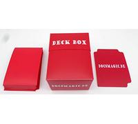 docsmagic.de Deck Box + 60 Mat Red Sleeves Small Size - Mini Boite & Pochettes Rouge - YGO