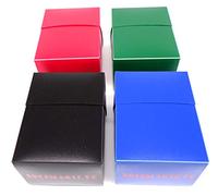 docsmagic.de Deck Box Mix - Full Black, Blue, Green, Red- 4 Count - PKM YGO MTG