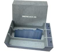 docsmagic.de Premium 3-Row Trading Card Storage Box Blue + Trays & Divider - MTG PKM YGO - Boîte de Rangement Bleu