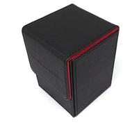 docsmagic.de Premium Magnetic Flip Box (100) Black/Red + Deck Divider - MTG PKM YGO - Boite Noir/Rouge