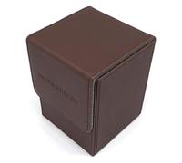 docsmagic.de Premium Magnetic Flip Box (100) Brown + Deck Divider - MTG - PKM - YGO - Boite Brun