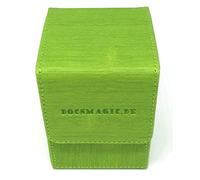 docsmagic.de Premium Magnetic Flip Box (100) Light Green + Deck Divider - MTG - PKM - YGO - Boite Vert Clair