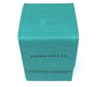docsmagic.de Premium Magnetic Flip Box (100) Mint + Deck Divider - MTG - PKM - YGO - Boite Aqua