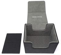 docsmagic.de Premium Magnetic Sideflip Box 100 Black + Deck Divider - MTG - PKM - YGO - Boite Noir